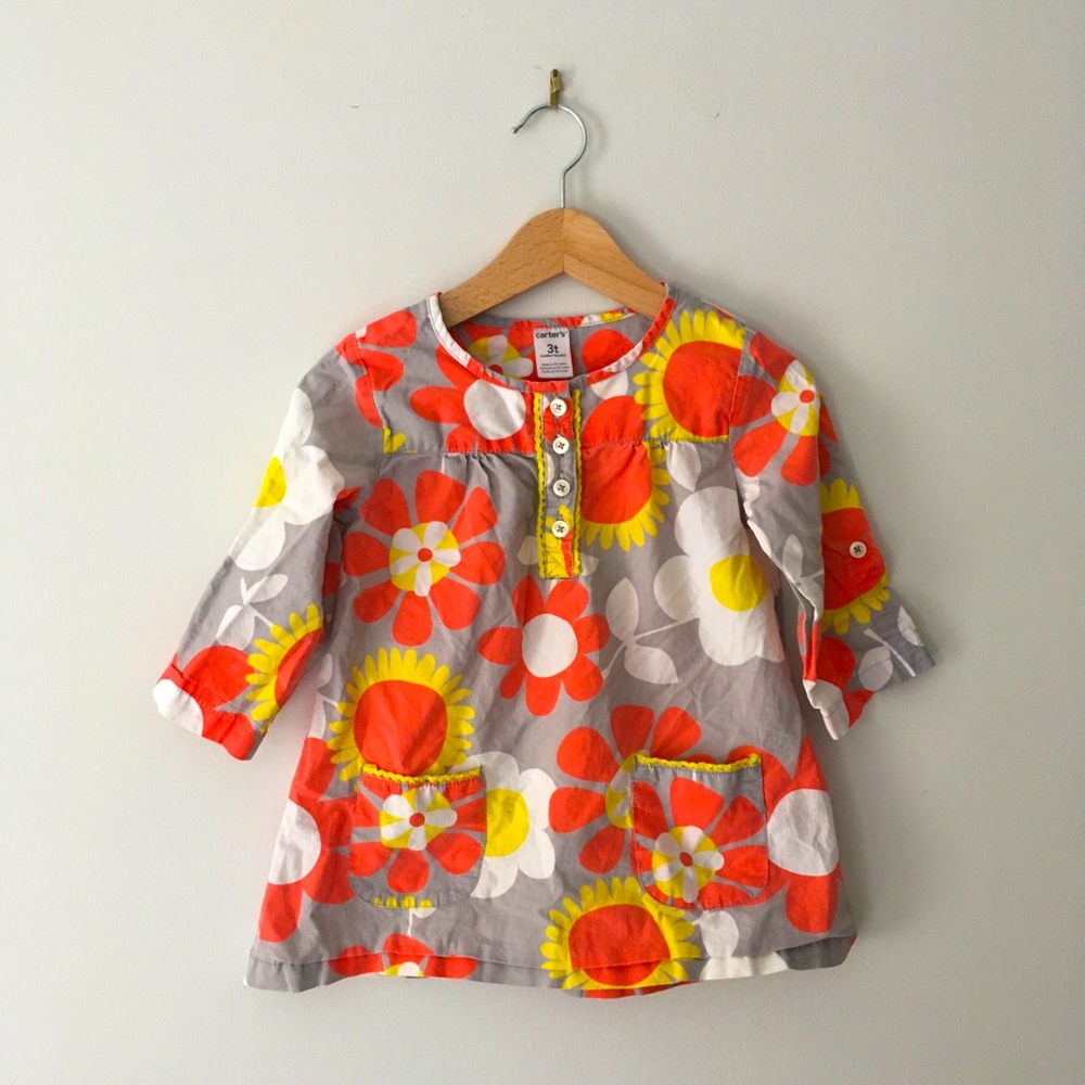 Cheerful Kid Shirt | Sunflower & Daisy Pattern